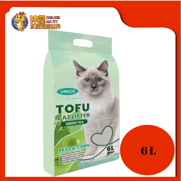 UNICO TOFU CAT LITTER 6L [GREEN TEA]