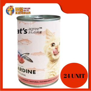 CAT'S AGREE PREMIUM SARDINE WITH TUNA 400G X 24 UNIT