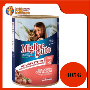 MIGLIORGATTO CHUNKS SALMON 405G