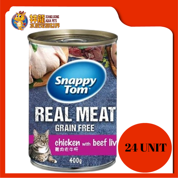 SNAPPY TOM CHICKEN WITH BEEF LIVER 400G X 24UNIT