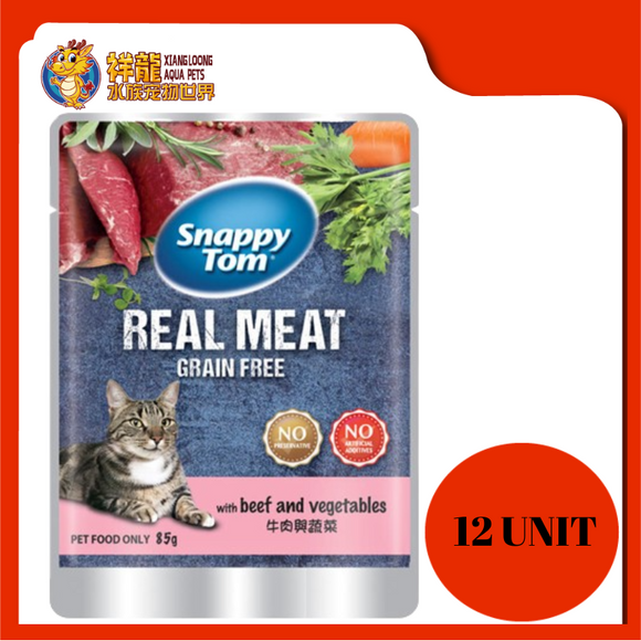 SNAPPY TOM WITH BEEF AND VEGETABLES 12 UNIT X 85G