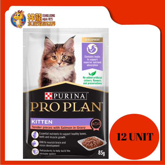 PRO PLAN KITTEN SALMON IN GRAVY (12 UNIT X 85G)