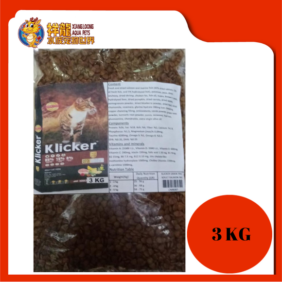 KLICKER ADULT CAT SALMON 3KG REPACK