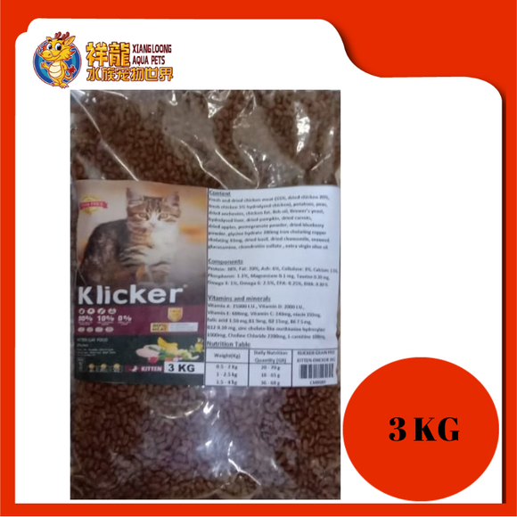 KLICKER KITTEN CHICKEN 3KG REPACK