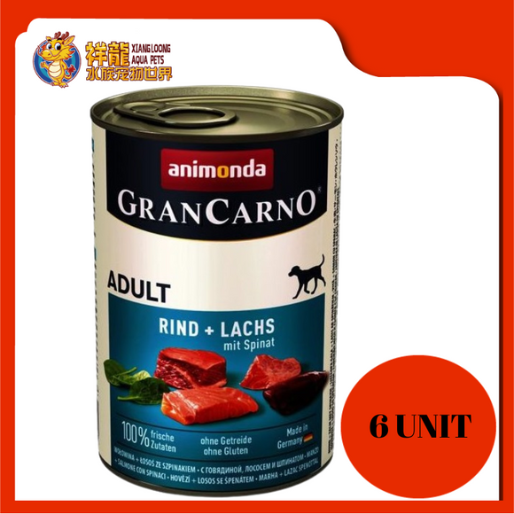 GRANCARNO ADULT SALMON + SPINACH 400G X 6UNIT