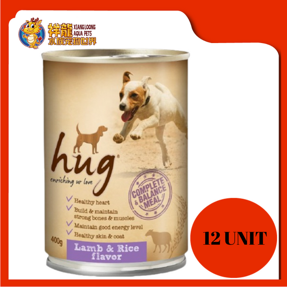 HUG DOG CAN FOOD LAMB & RICE 400G (RM3.99 X 12 UNIT)