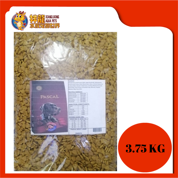 PASCAL ADULT DOG LAMB & RICE 3.75KG REPACK