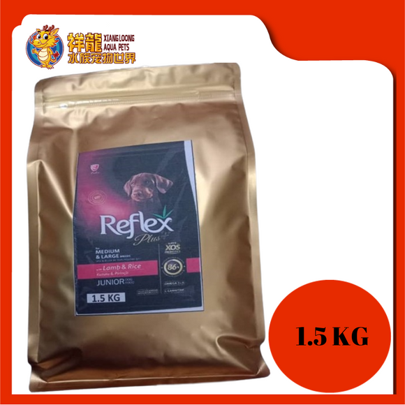 REFLEX PLUS MEDIUM/LARGE JUNIOR LAMB & RICE 1.5KG REPACK