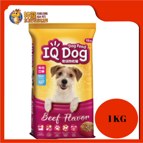 IQ DOG BEEF 1KG REPACK