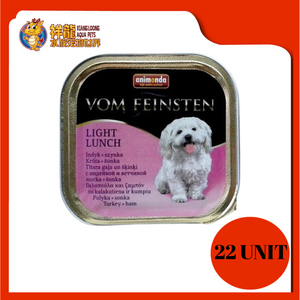 ANIMONDA VOM FEINSTEN LIGHT LUNCH TURKEY+HAM DOG FOOD 150G X 22UNIT