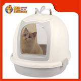 OPEN-FRONT CAT HOODED PAN {CP6007/C-014} [CAT TOILET]