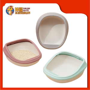 HIGHBACK LITTER TRAY [S] WITH COVER 42CM x 36CM x 18CM [CAT TOILET]