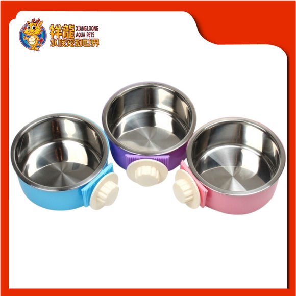 2 IN 1 STAINLESS STEEL BOWL WITH HOLDER {827}