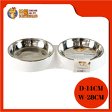 CATIT 2.0 DOUBLE FOOD DISH WHITE 200ML{43872}