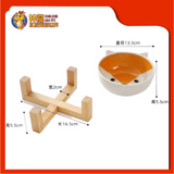 CUTE DESIGN CERAMIC BOWL WITH BAMBOO