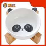 CUTE DESIGN CERAMIC BOWL WITH BAMBOO