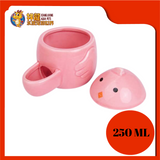 CERAMIC CHICKEN FOOD FEEDER 250ML 9X8CM