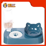 2 IN 1 WATER FOOD FEEDER 28X15CM (CAT FACE)