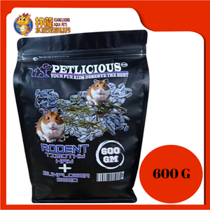 PETLICIOUS HAMSTER TIMOTHY+SUNFLOWER SEED 600G