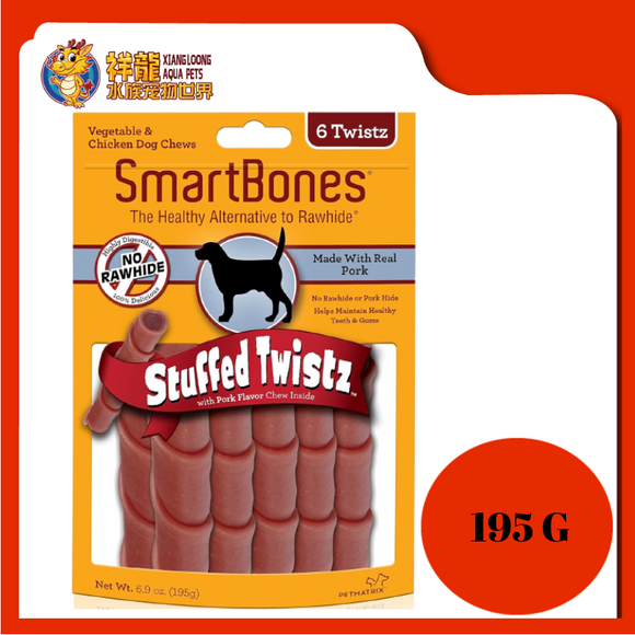 SMARTBONES STUFFED TWISTZ PORK 6PCS [SBST02066]