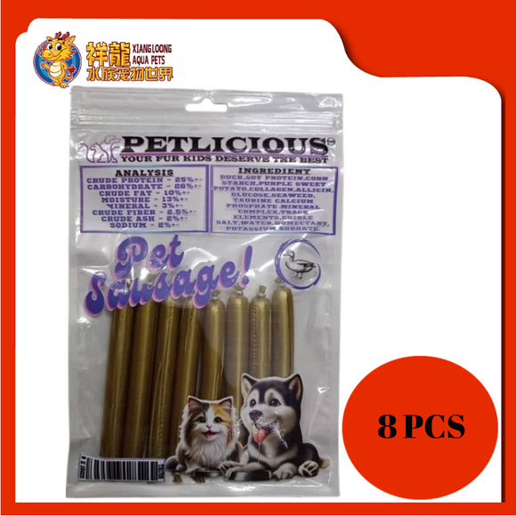PETLICIOUS DOG TREAT SAUSAGE DUCK [10PCS]