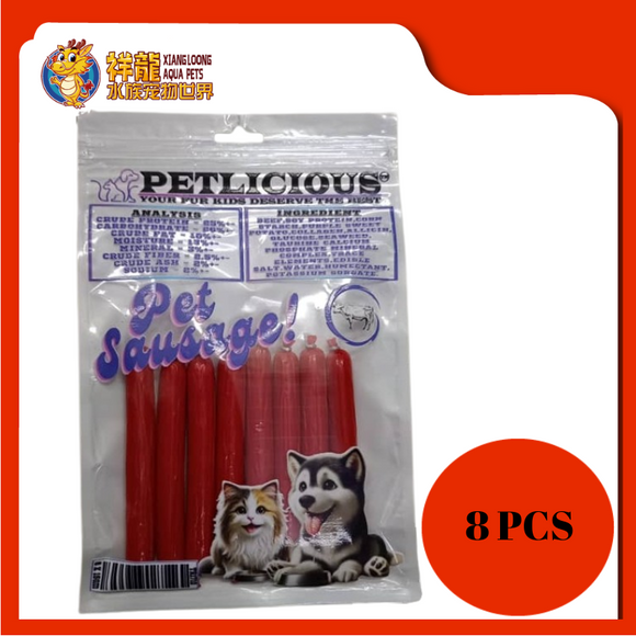 PETLICIOUS DOG TREAT SAUSAGE BEEF [10PCS]
