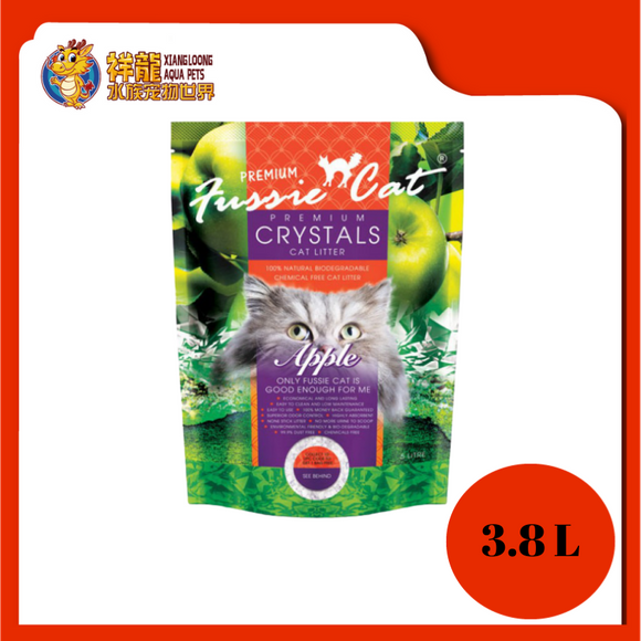 FUSSIE CAT CRYSTAL CAT LITTER APPLE 3.8L