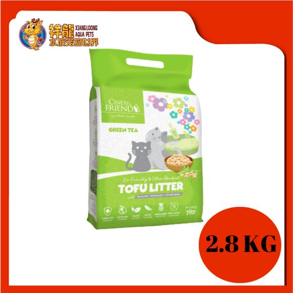 CINDY & FRIENDS TOFU LITTER GREEN TEA 2.8KG