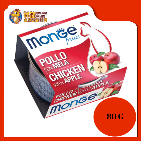 MONGE FRUITS CHICKEN WITH APPLE 80G