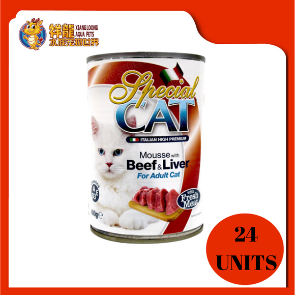 SPECIAL CAT MOUSSE BEEF AND LIVER 400G X 24UNIT