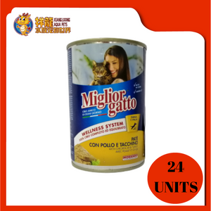 MIGLIORGATTO PATE CHICKEN & TURKEY 400G (RM3.56  X 24 UNIT)
