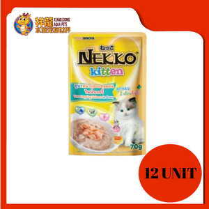 NEKKO KITTEN TUNA TOPPING SALMON GRAVY 12X70G