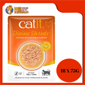 CATIT DIVINE CHICKEN WITH SALMON & PIMPKIN 18X75G