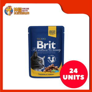 BRIT PREMIUM POUCH CHICKEN & TURKEY 100G (24XRM1.89)