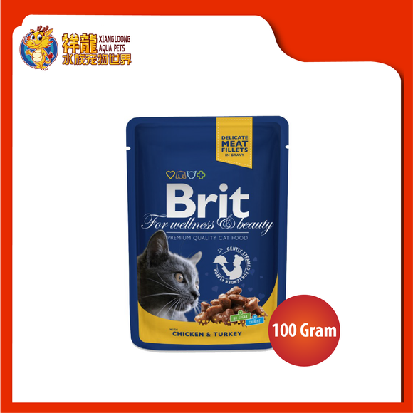 BRIT PREMIUM POUCH CHICKEN & TURKEY 100G