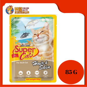 SUPERCAT POUCH ADULT HAIR & SKIN FORMULA 85G X 48UNIT