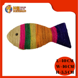 CAT SCRATCHER-XL[FISH]{38340} 40X16X5.5CM