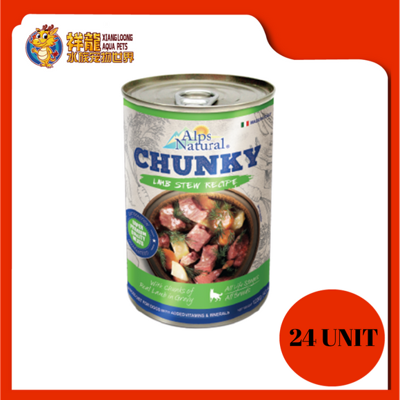 ALPS CHUNKY LAMB DOG CAN FOOD 415G (RM3.99X 24 UNIT)