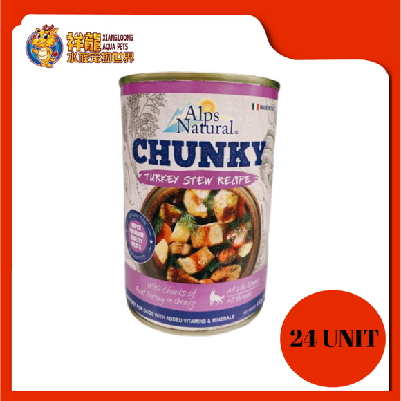 ALPS CHUNKY TURKEY DOG CAN FOOD 415G (RM3.99 X 24 UNIT)