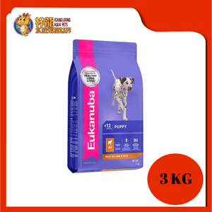 EUKANUBA MEDIUM BREED PUPPY FOOD LAMB & RICE 3KG