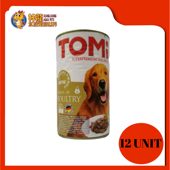 TOMI CAN FOOD 3 KIND OF POULTRY 1200G (RM9.41 X 12 UNIT)