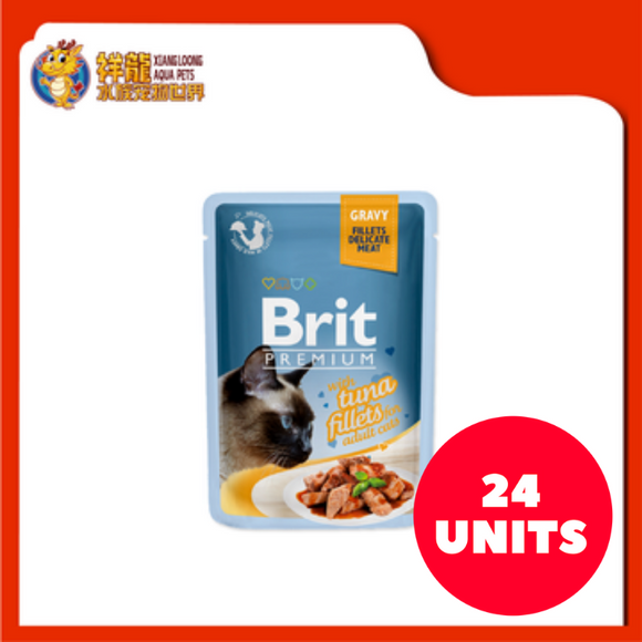 BRIT POUCH GRAVY WITH TUNA FILLETS 85G (24XRM1.83)