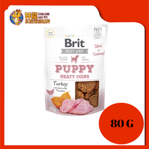 BRIT MEATY JERKY PUPPY TURKEY MEATY COINS 80G